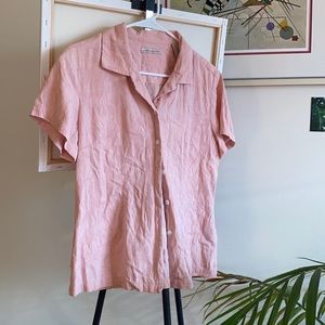 Women’s pink Hawaiian style button down